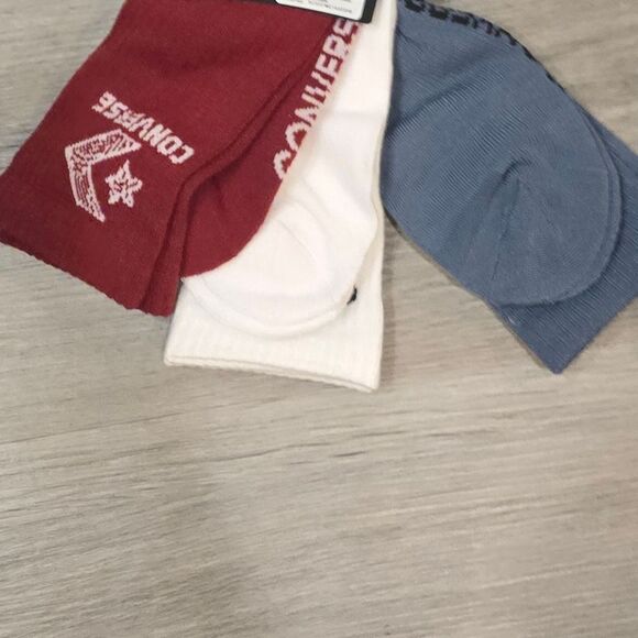 Converse 3-PK Chevron Star Half Cushion Crew Socks - Picture 3 of 4